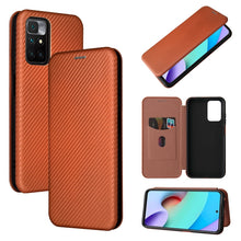 Load image into Gallery viewer, Carbon Fiber Texture Magnetic Horizontal Flip TPU + PC + PU Leather Case with Card Slot, For OPPO Realme GT Master, For OPPO Reno6 Z, For Motorola Edge 20 Lite, For Xiaomi Redmi 10, For Xiaomi Mix 4