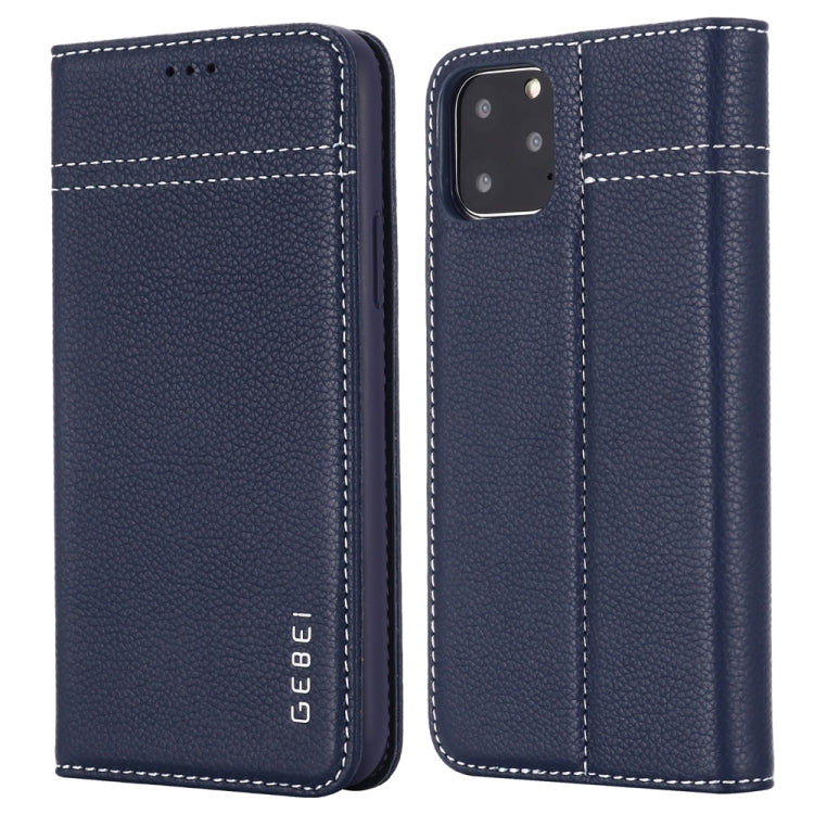GEBEI Top-grain Leather Horizontal Flip Protective Case with Holder & Card Slots
