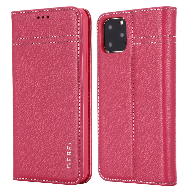 GEBEI Top-grain Leather Horizontal Flip Protective Case with Holder & Card Slots