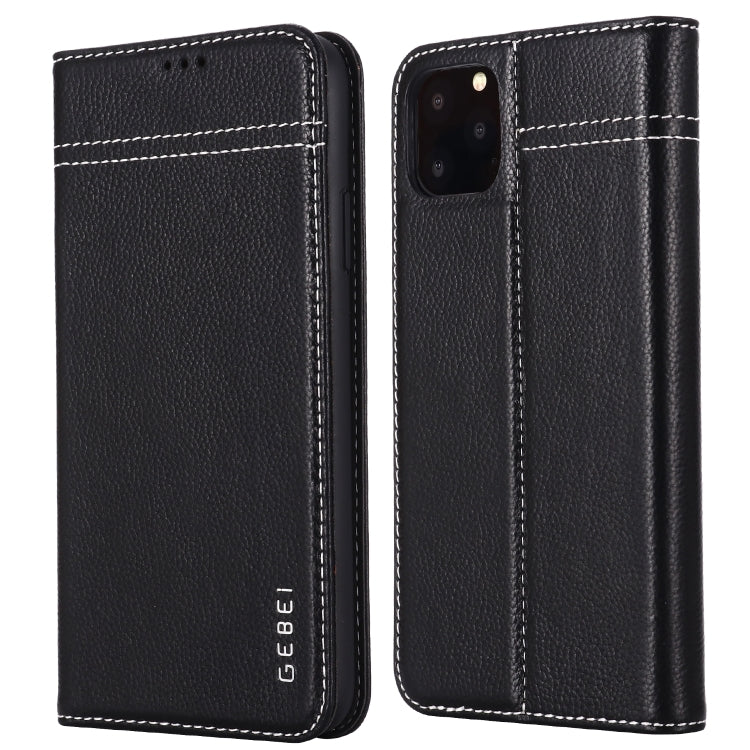 GEBEI Top-grain Leather Horizontal Flip Protective Case with Holder & Card Slots