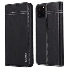 Load image into Gallery viewer, GEBEI Top-grain Leather Horizontal Flip Protective Case with Holder &amp; Card Slots