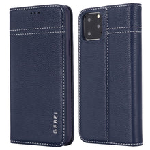Load image into Gallery viewer, GEBEI Top-grain Leather Horizontal Flip Protective Case with Holder &amp; Card Slots