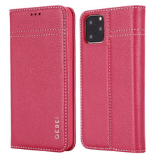 Load image into Gallery viewer, GEBEI Top-grain Leather Horizontal Flip Protective Case with Holder &amp; Card Slots