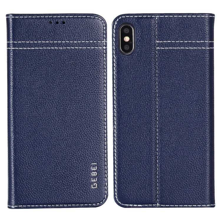 GEBEI Top-grain Leather Horizontal Flip Protective Case with Holder & Card Slots