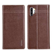 Load image into Gallery viewer, GEBEI Top-grain Leather Horizontal Flip Protective Case with Holder &amp; Card Slots