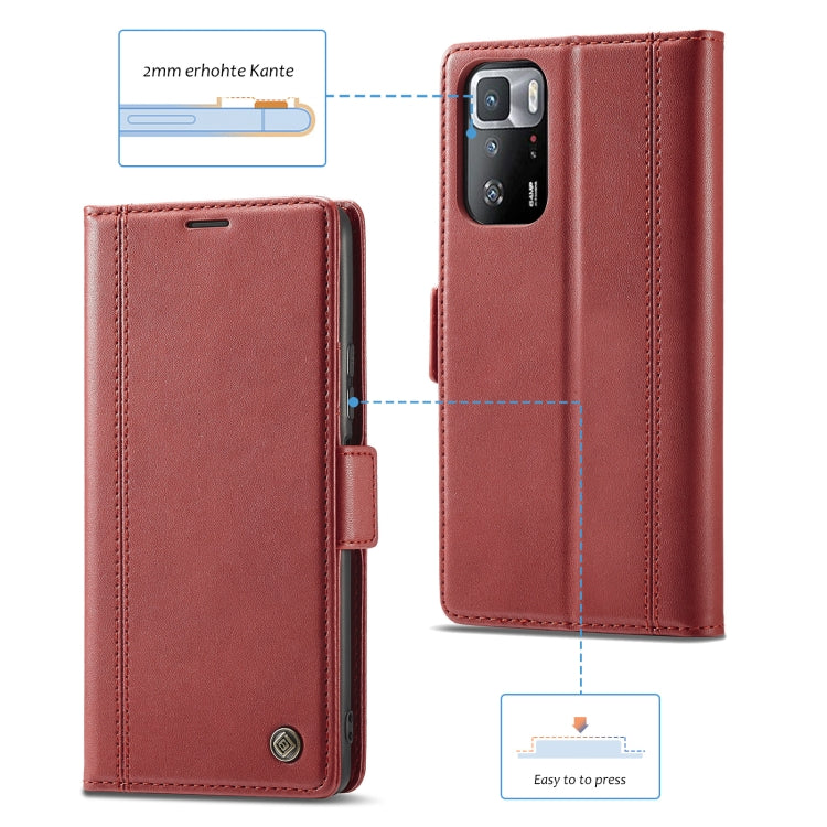 LC.IMEEKE Magnetic Buckle PU + TPU Horizontal Flip Leather Case with Holder & Card Slots & Wallet, For Xiaomi Redmi Note 10 Pro/Note 10 Pro Max