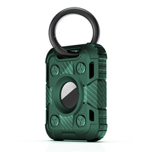 Load image into Gallery viewer, Tank Armor Anti-scratch Shockproof Carbon Fiber TPU Protective Cover Case with Keychain Ring Loop, For AirTag