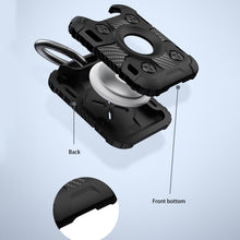 Load image into Gallery viewer, Tank Armor Anti-scratch Shockproof Carbon Fiber TPU Protective Cover Case with Keychain Ring Loop, For AirTag