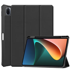 Custer Texture Horizontal Flip Leather Case with Three-folding Holder & Sleep / Wake-up Function, For Xiaomi Pad 5 / 5 Pro