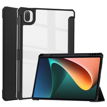 Load image into Gallery viewer, Three-fold Transparent TPU Horizontal Flip Leather Case with Pen Slot &amp; Three-fold Holder &amp; Sleep / Wake-up Function, For Xiaomi Pad 5 / 5 Pro, For Huawei MatePad 11 2021