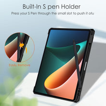 Load image into Gallery viewer, Three-fold Transparent TPU Horizontal Flip Leather Case with Pen Slot &amp; Three-fold Holder &amp; Sleep / Wake-up Function, For Xiaomi Pad 5 / 5 Pro, For Huawei MatePad 11 2021