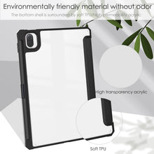 Load image into Gallery viewer, Three-fold Transparent TPU Horizontal Flip Leather Case with Pen Slot &amp; Three-fold Holder &amp; Sleep / Wake-up Function, For Xiaomi Pad 5 / 5 Pro, For Huawei MatePad 11 2021