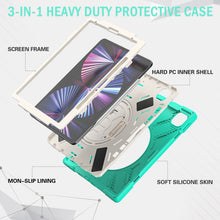 Load image into Gallery viewer, Rotatable Holder Silicone Hybrid PC Tablet Case with Shoulder Strap, For iPad Pro 12.9 2022 / 2021