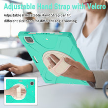 Load image into Gallery viewer, Rotatable Holder Silicone Hybrid PC Tablet Case with Shoulder Strap, For iPad Pro 12.9 2022 / 2021