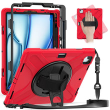 Load image into Gallery viewer, Rotatable Holder Silicone Hybrid PC Tablet Case with Shoulder Strap, For iPad Pro 12.9 2022 / 2021