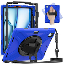 Load image into Gallery viewer, Rotatable Holder Silicone Hybrid PC Tablet Case with Shoulder Strap, For iPad Pro 12.9 2022 / 2021