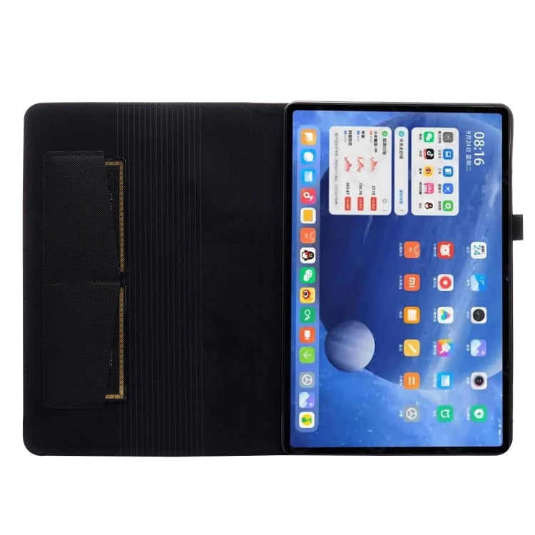 Horizontal Flip TPU + Fabric PU Leather Protective Case with Name Card Clip, For Xiaomi Pad 5 / 5 Pro