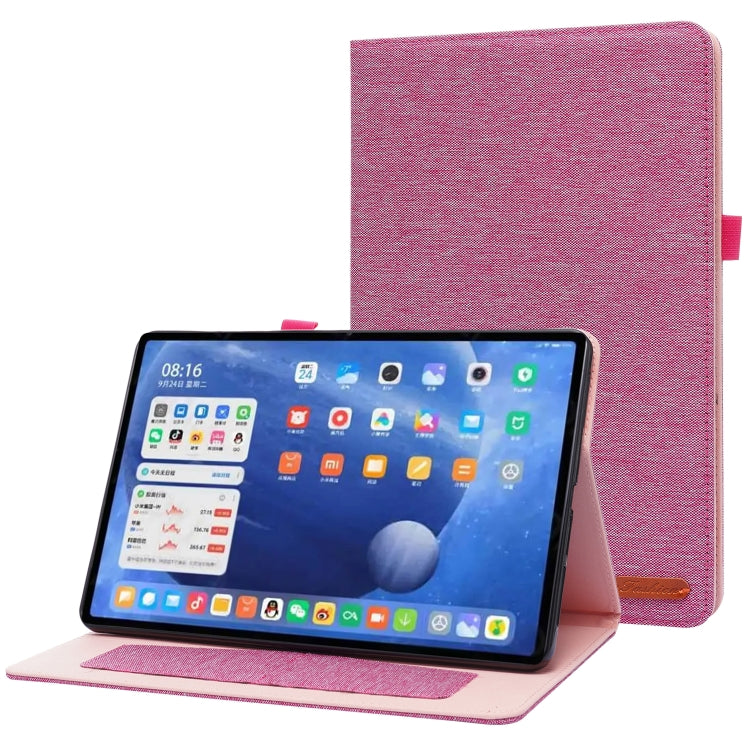 Horizontal Flip TPU + Fabric PU Leather Protective Case with Name Card Clip, For Xiaomi Pad 5 / 5 Pro
