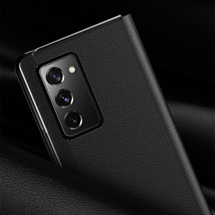 Lychee Texture PU Card Slot Leather Case with Holder, For Samsung Galaxy Z Fold2 5G, For Samsung Galaxy Z Fold3 5G