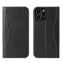 Load image into Gallery viewer, Genuine Leather Horizontal Flip Leather Case with Holder &amp; Card Slots &amp; Wallet, For iPhone 13 mini, For iPhone 13, For iPhone 13 Pro, For iPhone 13 Pro Max