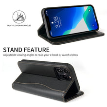 Load image into Gallery viewer, Genuine Leather Horizontal Flip Leather Case with Holder &amp; Card Slots &amp; Wallet, For iPhone 13 mini, For iPhone 13, For iPhone 13 Pro, For iPhone 13 Pro Max