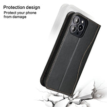 Load image into Gallery viewer, Genuine Leather Horizontal Flip Leather Case with Holder &amp; Card Slots &amp; Wallet, For iPhone 13 mini, For iPhone 13, For iPhone 13 Pro, For iPhone 13 Pro Max
