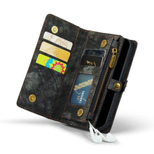 Load image into Gallery viewer, CaseMe-008 Detachable Multifunctional Horizontal Flip Leather Case with Card Slot &amp; Holder &amp; Zipper Wallet &amp; Photo Frame, For iPhone 13 Pro Max, For iPhone 13 Pro, For iPhone 13 mini, For iPhone 13