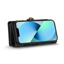 Load image into Gallery viewer, CaseMe-008 Detachable Multifunctional Horizontal Flip Leather Case with Card Slot &amp; Holder &amp; Zipper Wallet &amp; Photo Frame, For iPhone 13 Pro Max, For iPhone 13 Pro, For iPhone 13 mini, For iPhone 13