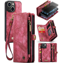 Load image into Gallery viewer, CaseMe-008 Detachable Multifunctional Horizontal Flip Leather Case with Card Slot &amp; Holder &amp; Zipper Wallet &amp; Photo Frame, For iPhone 13 Pro Max, For iPhone 13 Pro, For iPhone 13 mini, For iPhone 13