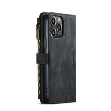 Load image into Gallery viewer, CaseMe-C30 PU + TPU Multifunctional Horizontal Flip Leather Case with Holder &amp; Card Slot &amp; Wallet &amp; Zipper Pocket, For iPhone 13 Pro Max, For iPhone 13 Pro, For iPhone 13, For iPhone 13 mini