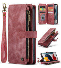 Load image into Gallery viewer, CaseMe-C30 PU + TPU Multifunctional Horizontal Flip Leather Case with Holder &amp; Card Slot &amp; Wallet &amp; Zipper Pocket, For iPhone 13 Pro Max, For iPhone 13 Pro, For iPhone 13, For iPhone 13 mini