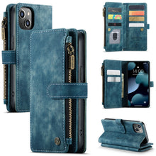Load image into Gallery viewer, CaseMe-C30 PU + TPU Multifunctional Horizontal Flip Leather Case with Holder &amp; Card Slot &amp; Wallet &amp; Zipper Pocket, For iPhone 13 Pro Max, For iPhone 13 Pro, For iPhone 13, For iPhone 13 mini