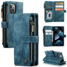 Load image into Gallery viewer, CaseMe-C30 PU + TPU Multifunctional Horizontal Flip Leather Case with Holder &amp; Card Slot &amp; Wallet &amp; Zipper Pocket, For iPhone 13 Pro Max, For iPhone 13 Pro, For iPhone 13, For iPhone 13 mini