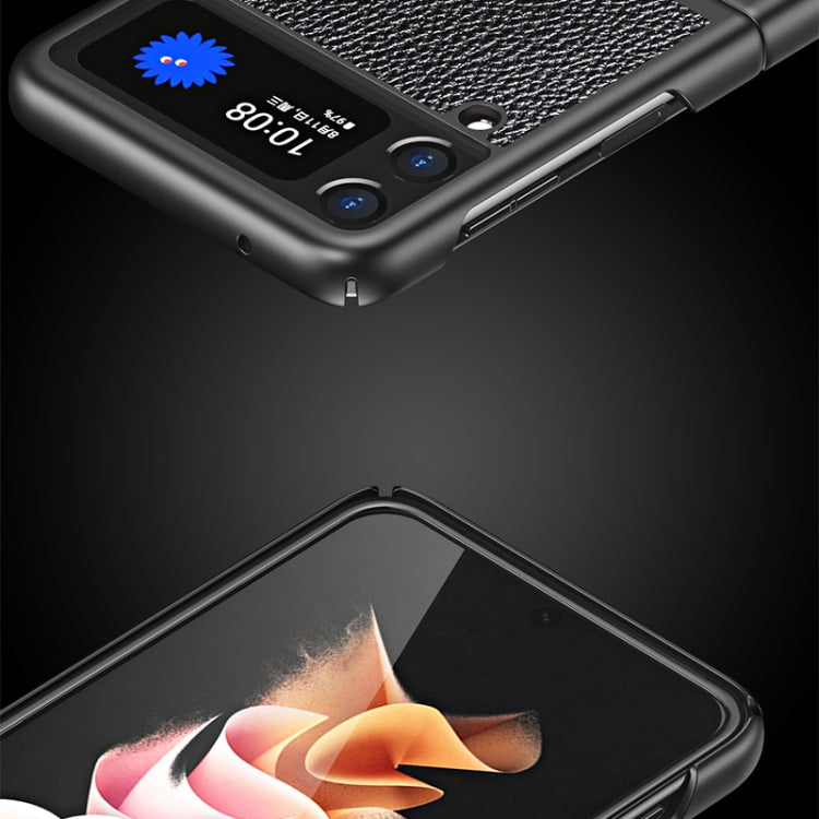 Cross Texture All Inclusive Shockproof Protective Case, For Samsung Galaxy Z Flip3 5G