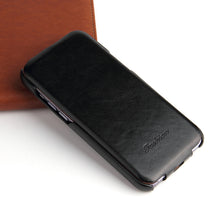 Load image into Gallery viewer, Fierre Shann Retro Oil Wax Texture Vertical Flip PU Leather Case, For iPhone 13 Pro Max, For iPhone 13 Pro, For iPhone 13, For iPhone 13 mini