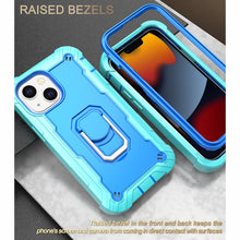 Load image into Gallery viewer, PC + Rubber 3-layers Shockproof Protective Case with Rotating Holder, For iPhone 13 mini, For iPhone 13, For iPhone 13 Pro, For iPhone 13 Pro Max