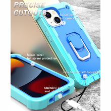 Load image into Gallery viewer, PC + Rubber 3-layers Shockproof Protective Case with Rotating Holder, For iPhone 13 mini, For iPhone 13, For iPhone 13 Pro, For iPhone 13 Pro Max