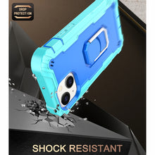 Load image into Gallery viewer, PC + Rubber 3-layers Shockproof Protective Case with Rotating Holder, For iPhone 13 mini, For iPhone 13, For iPhone 13 Pro, For iPhone 13 Pro Max