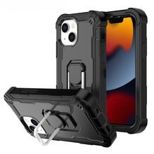 Load image into Gallery viewer, PC + Rubber 3-layers Shockproof Protective Case with Rotating Holder, For iPhone 13 mini, For iPhone 13, For iPhone 13 Pro, For iPhone 13 Pro Max