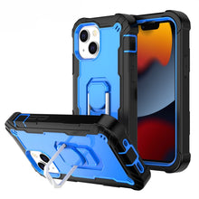 Load image into Gallery viewer, PC + Rubber 3-layers Shockproof Protective Case with Rotating Holder, For iPhone 13 mini, For iPhone 13, For iPhone 13 Pro, For iPhone 13 Pro Max