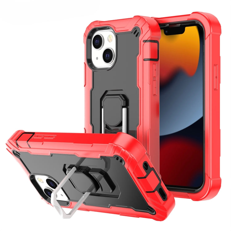 PC + Rubber 3-layers Shockproof Protective Case with Rotating Holder, For iPhone 13 mini, For iPhone 13, For iPhone 13 Pro, For iPhone 13 Pro Max