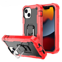 Load image into Gallery viewer, PC + Rubber 3-layers Shockproof Protective Case with Rotating Holder, For iPhone 13 mini, For iPhone 13, For iPhone 13 Pro, For iPhone 13 Pro Max