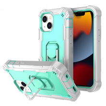 Load image into Gallery viewer, PC + Rubber 3-layers Shockproof Protective Case with Rotating Holder, For iPhone 13 mini, For iPhone 13, For iPhone 13 Pro, For iPhone 13 Pro Max