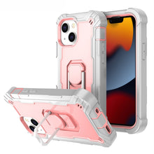 Load image into Gallery viewer, PC + Rubber 3-layers Shockproof Protective Case with Rotating Holder, For iPhone 13 mini, For iPhone 13, For iPhone 13 Pro, For iPhone 13 Pro Max