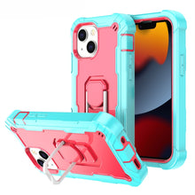Load image into Gallery viewer, PC + Rubber 3-layers Shockproof Protective Case with Rotating Holder, For iPhone 13 mini, For iPhone 13, For iPhone 13 Pro, For iPhone 13 Pro Max