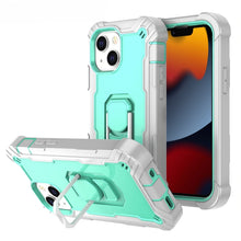 Load image into Gallery viewer, PC + Rubber 3-layers Shockproof Protective Case with Rotating Holder, For iPhone 13 mini, For iPhone 13, For iPhone 13 Pro, For iPhone 13 Pro Max