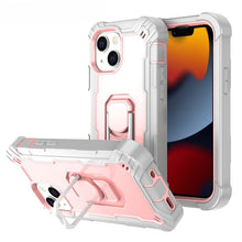 Load image into Gallery viewer, PC + Rubber 3-layers Shockproof Protective Case with Rotating Holder, For iPhone 13 mini, For iPhone 13, For iPhone 13 Pro, For iPhone 13 Pro Max