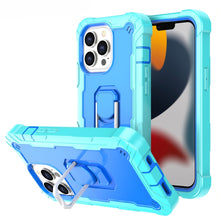 Load image into Gallery viewer, PC + Rubber 3-layers Shockproof Protective Case with Rotating Holder, For iPhone 13 mini, For iPhone 13, For iPhone 13 Pro, For iPhone 13 Pro Max