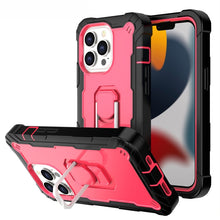 Load image into Gallery viewer, PC + Rubber 3-layers Shockproof Protective Case with Rotating Holder, For iPhone 13 mini, For iPhone 13, For iPhone 13 Pro, For iPhone 13 Pro Max