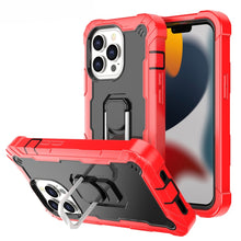 Load image into Gallery viewer, PC + Rubber 3-layers Shockproof Protective Case with Rotating Holder, For iPhone 13 mini, For iPhone 13, For iPhone 13 Pro, For iPhone 13 Pro Max